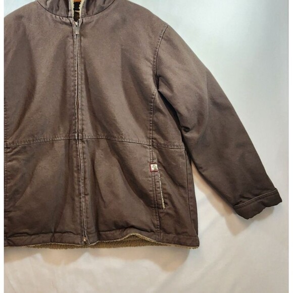 Dri-Duck Coat for Her Jacket Womens Size XXL Brown Hooded Sherpa Lined - Picture 4 of 16